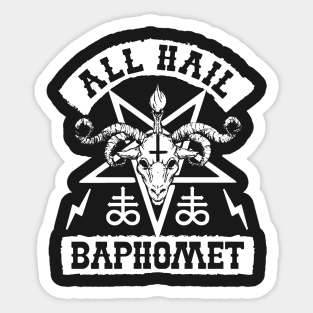 BAPHOMET THE GOAT HEAD GOD - AL HAIL BAPHOMET Sticker